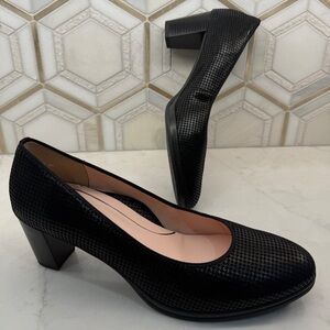 NWOB ARA OPHELIA HEELS HOUNDSTOOTH BLACK 7.5 $215 RETAIL